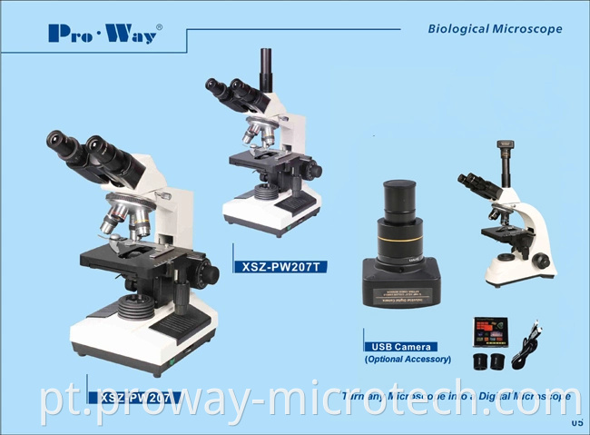 40X-1000X LED SEDEDODOPF TRINOCULAR MICROSCOPO BIOLÓGICO (XSZ-PW207T)